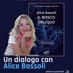 Locandina dell'incontro con la scrittrice Alice Bassoli, giovedì 8 ottobre 2026 in Biblioteca